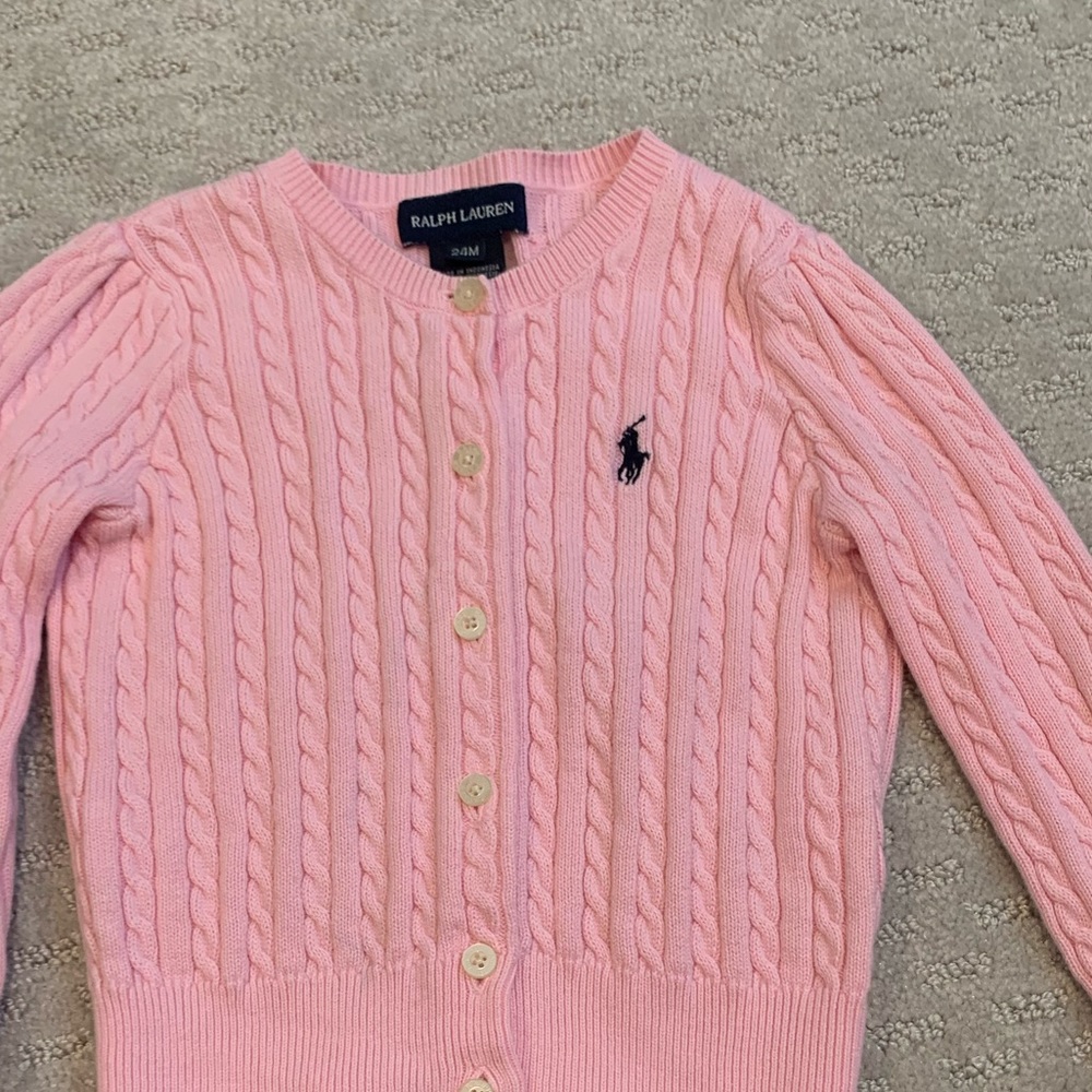 New without tag.  Ralph Lauren cardigan size 24 months